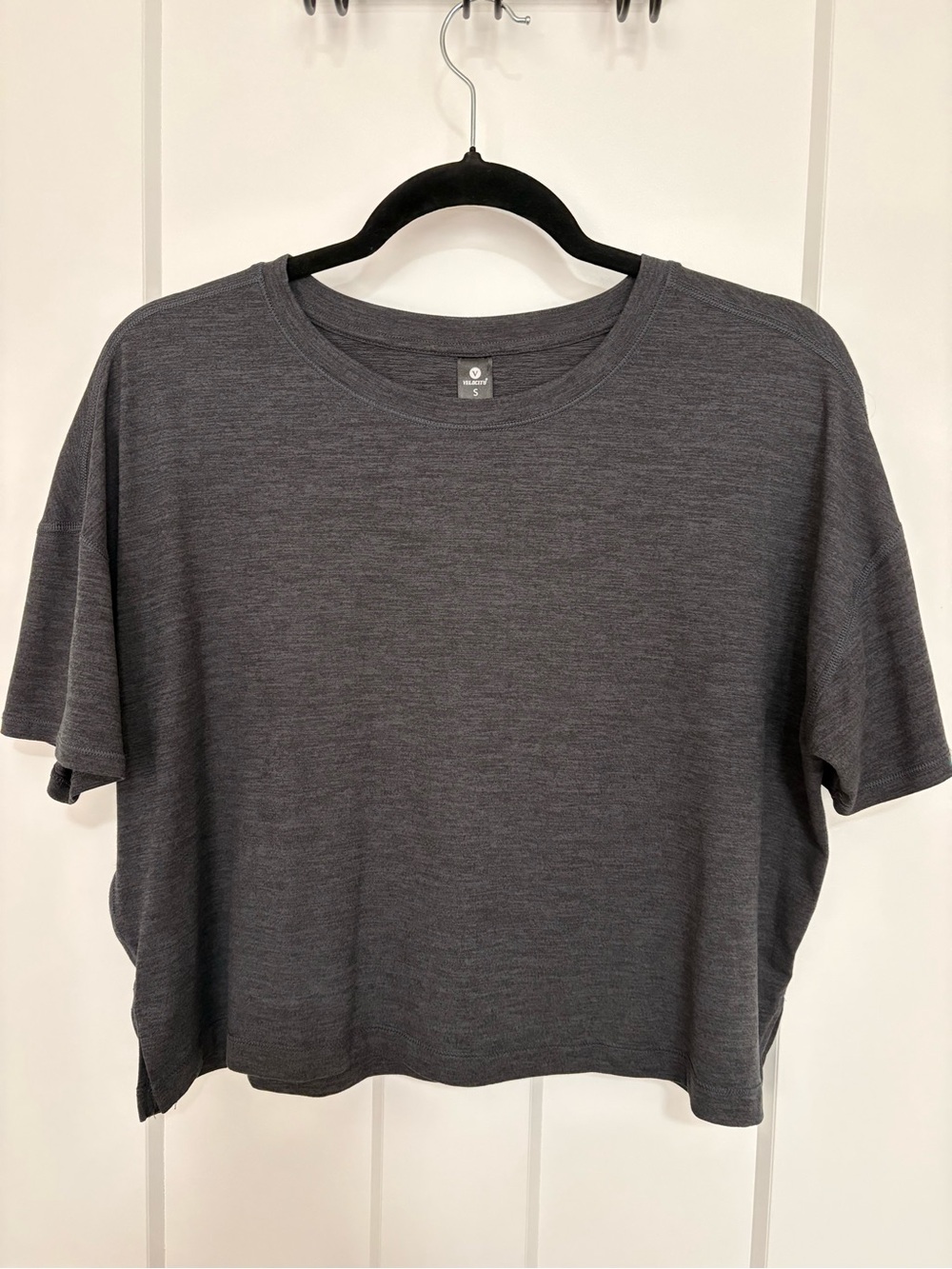 Velocity Heathered Charcoal Crewneck Tee